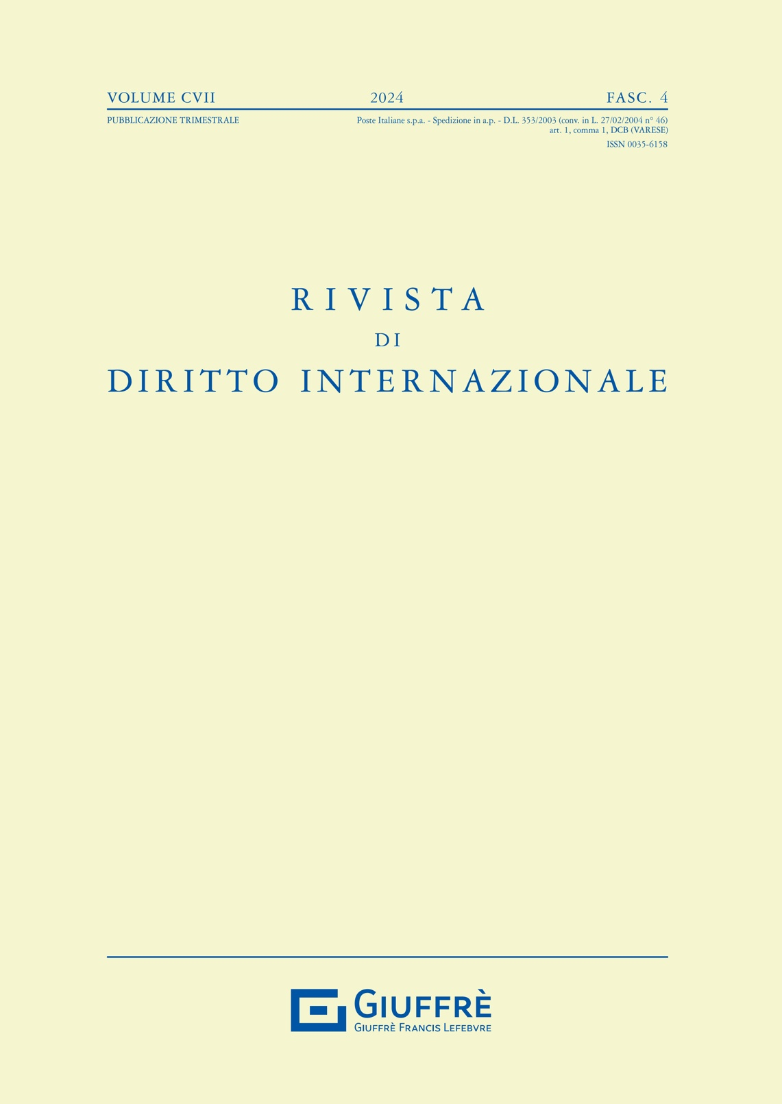 Rivista di Diritto Internazionale